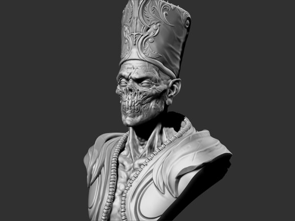 Zombie monk bust - Imagen 3